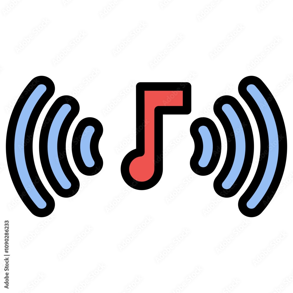 Poster sound effects icon vector image. can be used for game design.