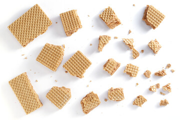 Chocolate waffle pieces