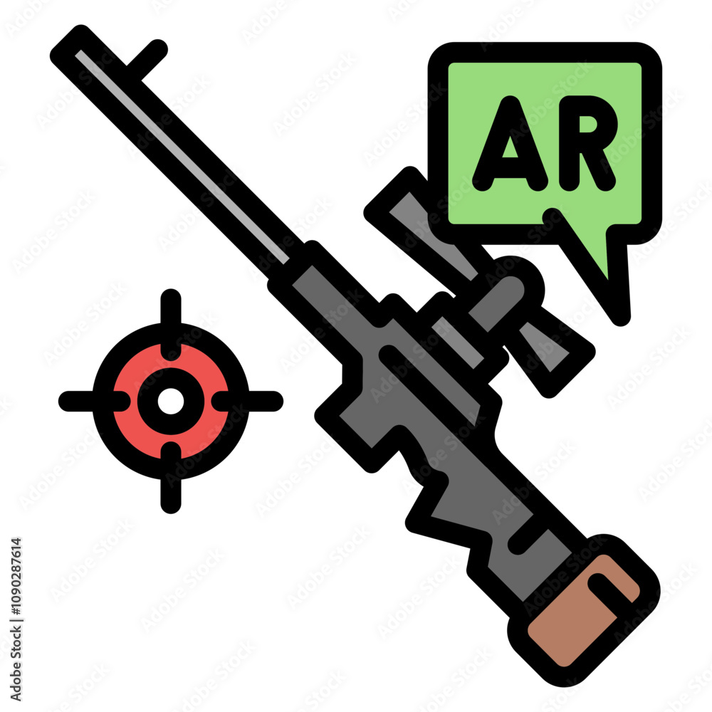 Poster ar shooting icon vector image. can be used for augmented reality.