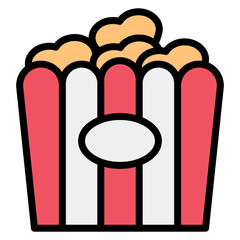 Popcorn icon vector image. Can be used for Rugby.