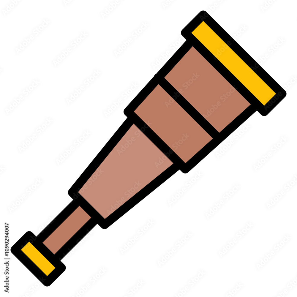 Poster monocular icon vector image. can be used for ocean.
