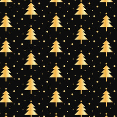 Obraz premium Pattern seamless abstract star background gold luxury color and line. Geometric line vector Christmas background