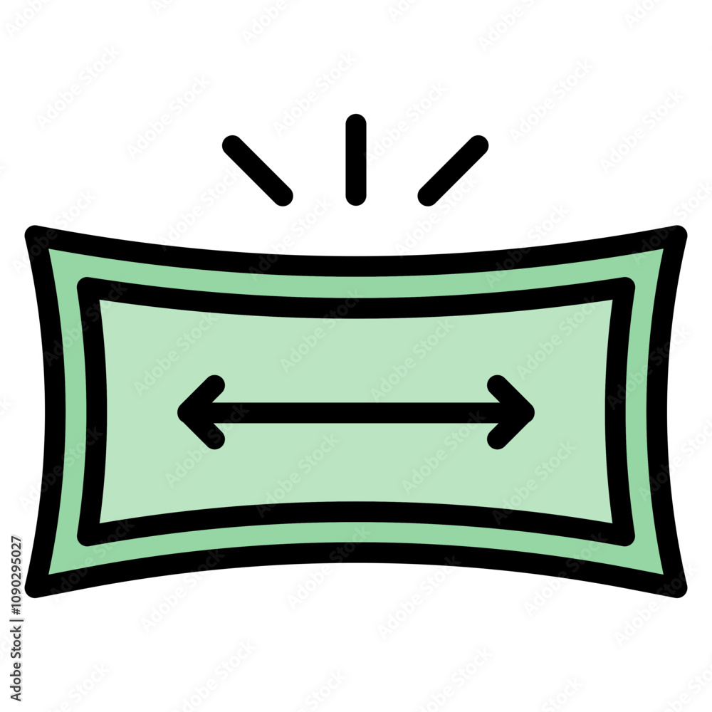 Poster fabric stretch icon vector image. can be used for fabric features.