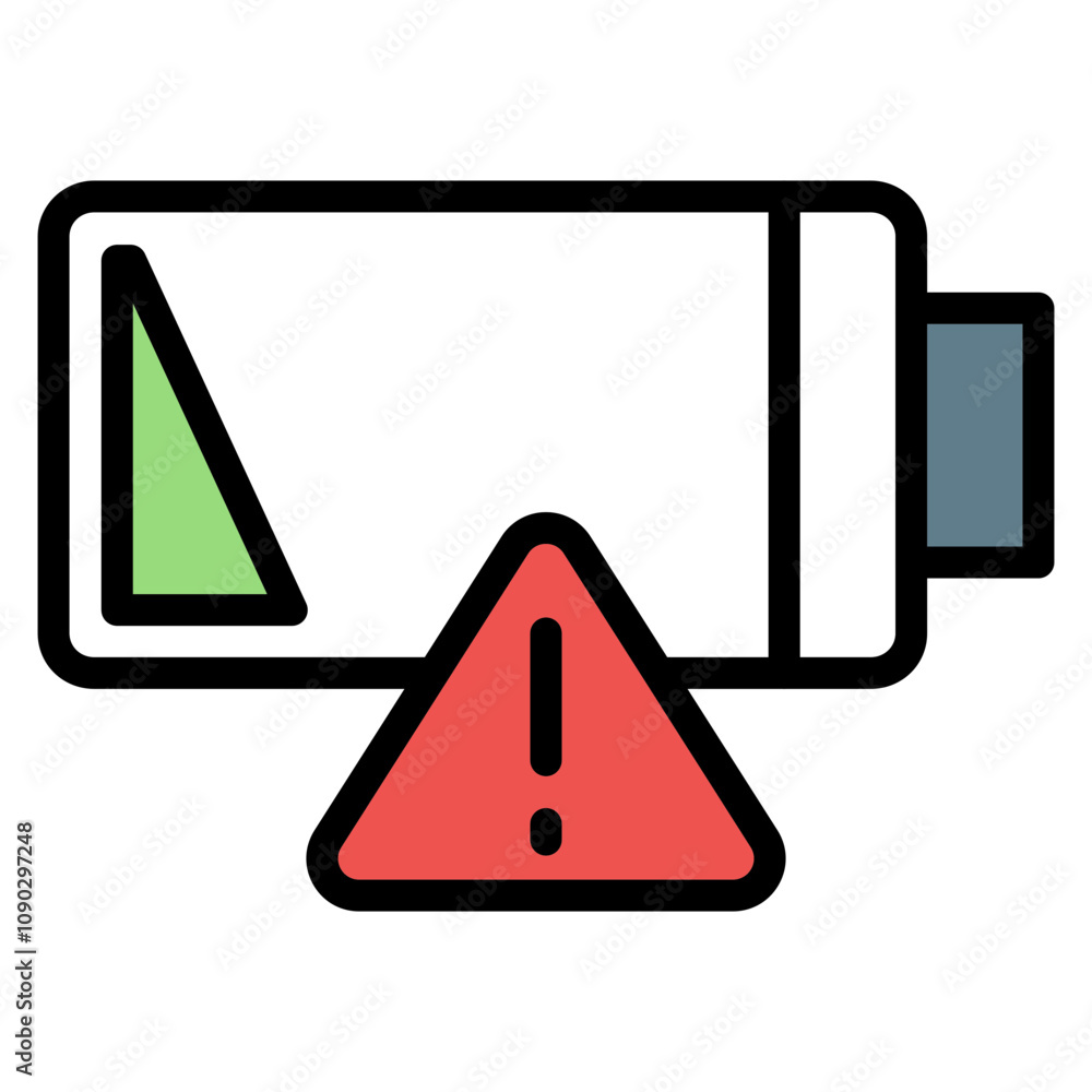 Poster empty battery icon vector image. can be used for battery and power.