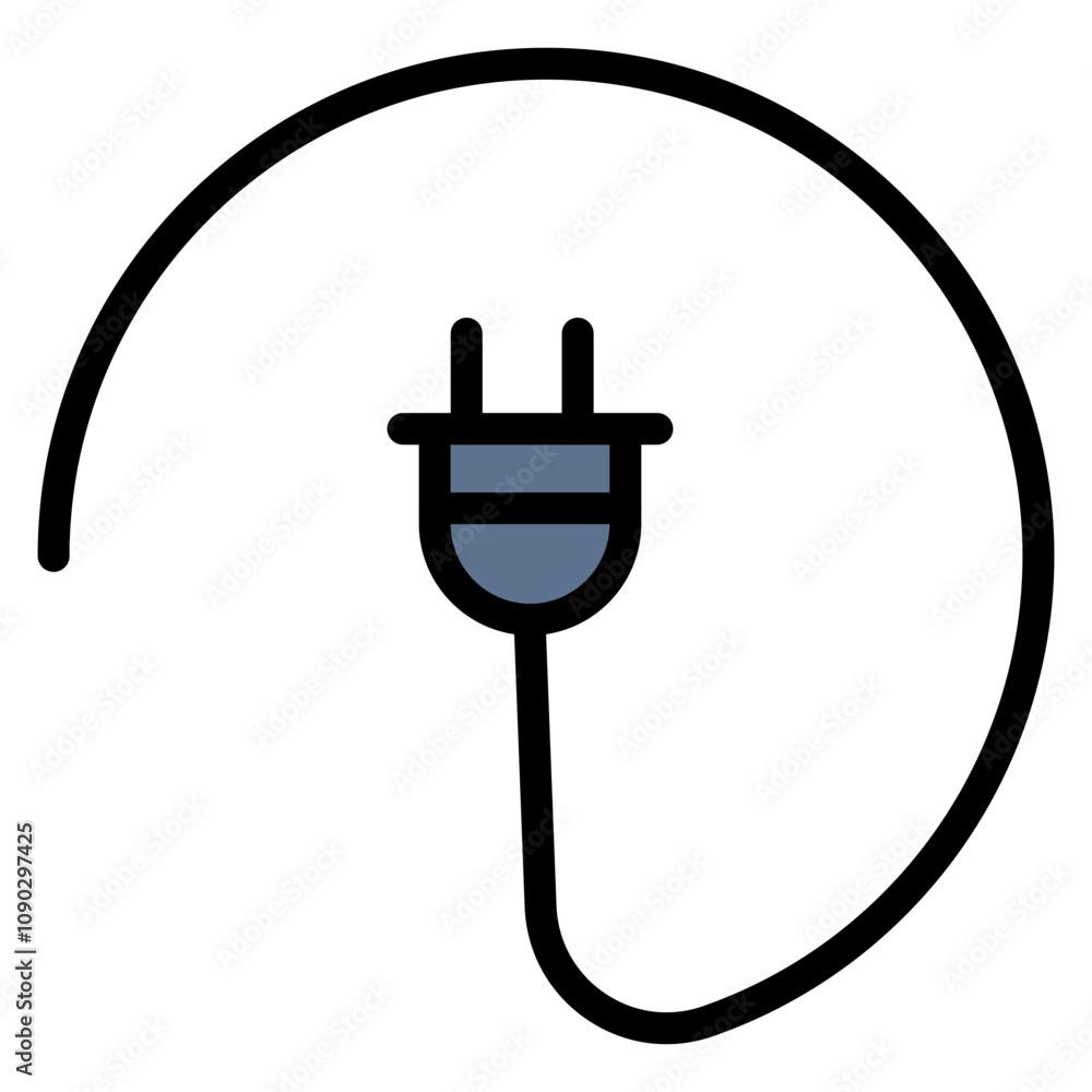 Poster plug icon vector image. can be used for battery and power.