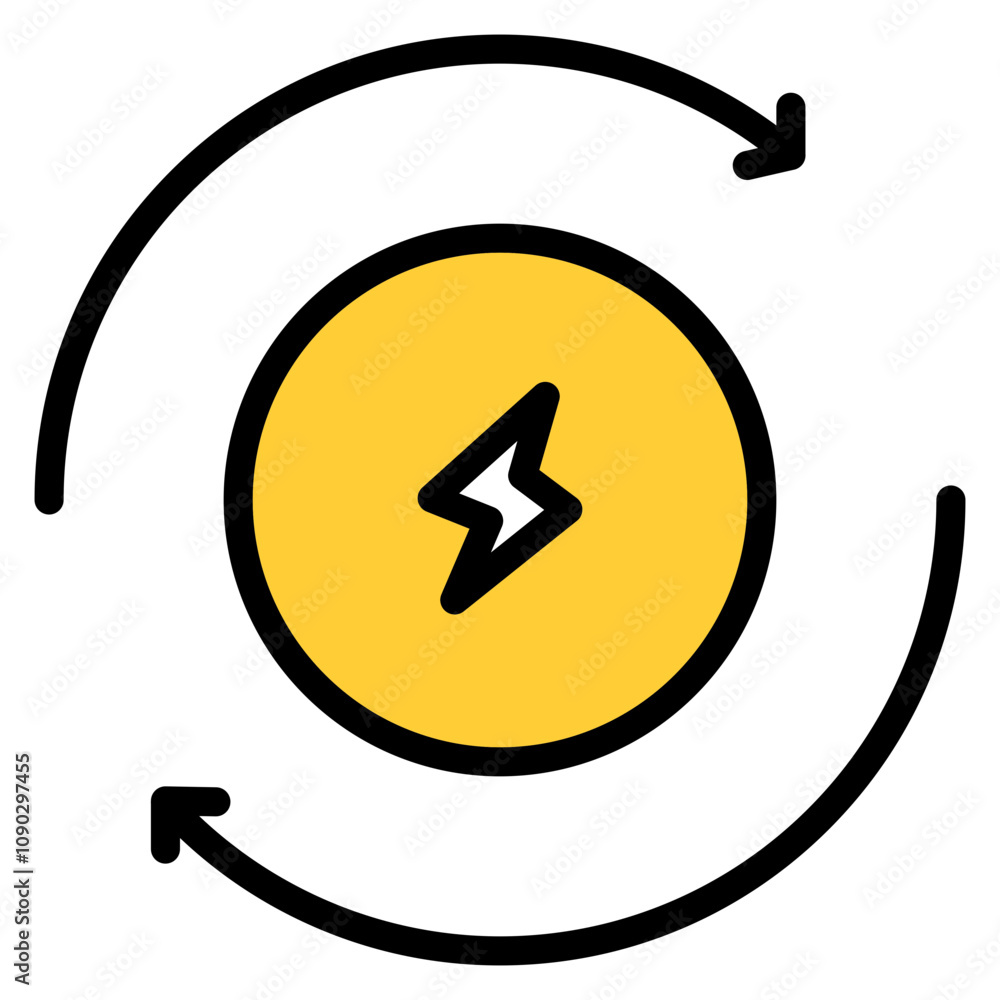 Poster renew icon vector image. can be used for battery and power.