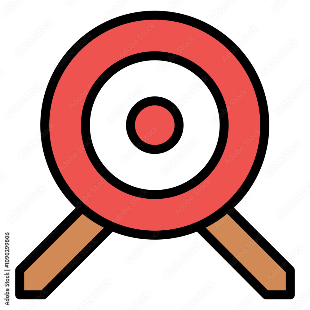 Poster target icon vector image. can be used for archery.