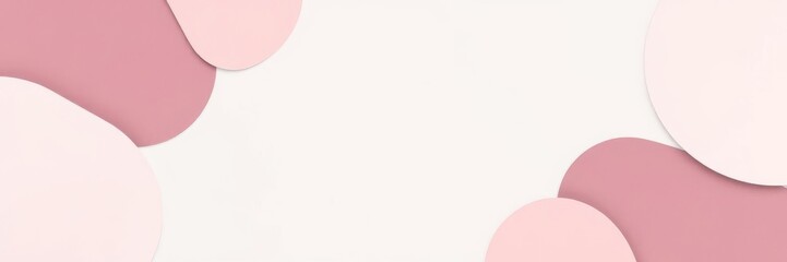 Obraz premium A minimalist social media post template with geometric shapes and pastel colors, promotion, copy space