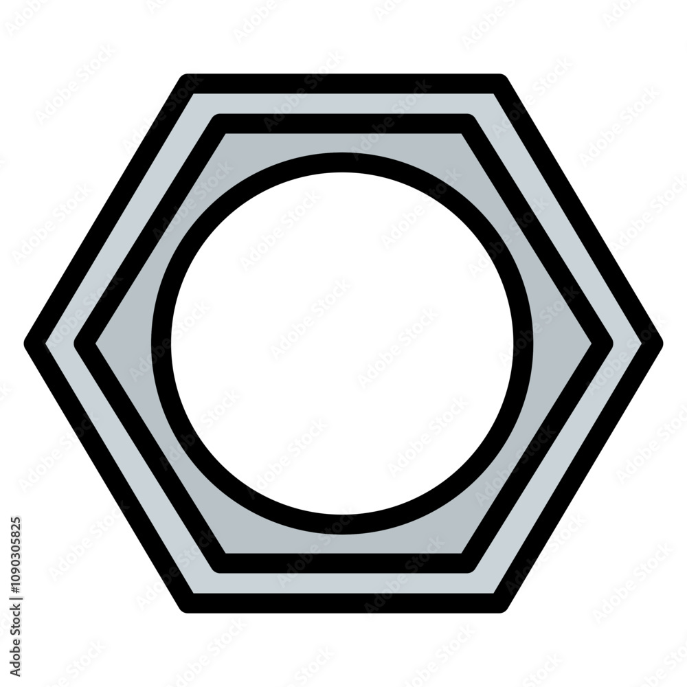 Poster nut icon vector image. can be used for mettalurgy.