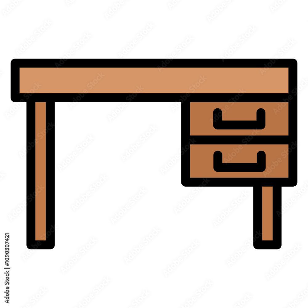 Poster Table icon vector image. Can be used for Retro.