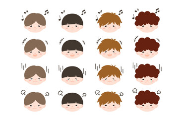 男の子の表情セット