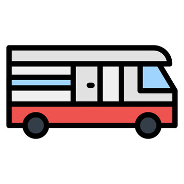 recommend clip art: RV icon vector image. Can be used for Adventure.