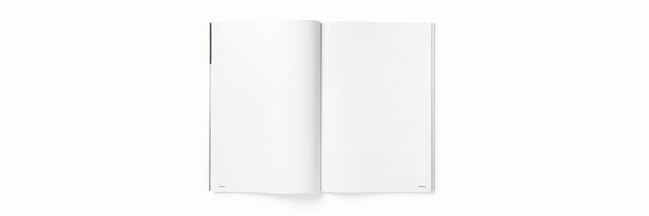 Fototapeta premium Isolated magazine cover and open magazine mockup on white background, advertising, presentation