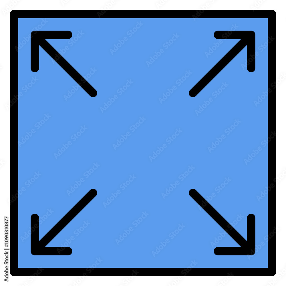 Poster fit to width icon vector image. can be used for printing.
