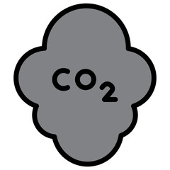 Carbon Dioxide icon vector image. Can be used for Global Warming.