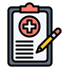 Obraz premium Medical History icon vector image. Can be used for Nursing.
