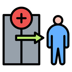 Outpatient Care icon vector image. Can be used for Nursing.