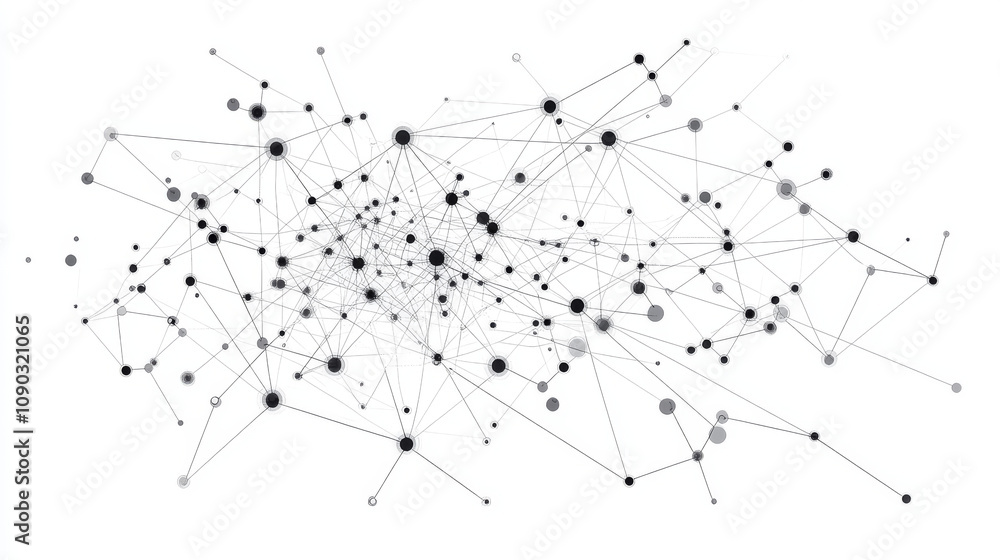 Poster a network of dots and lines showing connections.