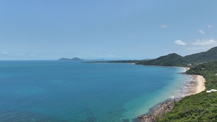 Obraz premium Aerial photo of Mission Beach Queensland Australia