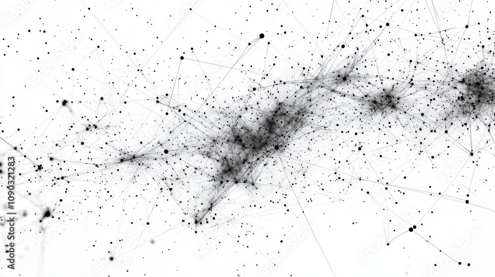 Poster a network of dots and lines showing connections.