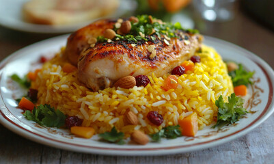 Iranian food - Zereshk Polo ba Morgh.