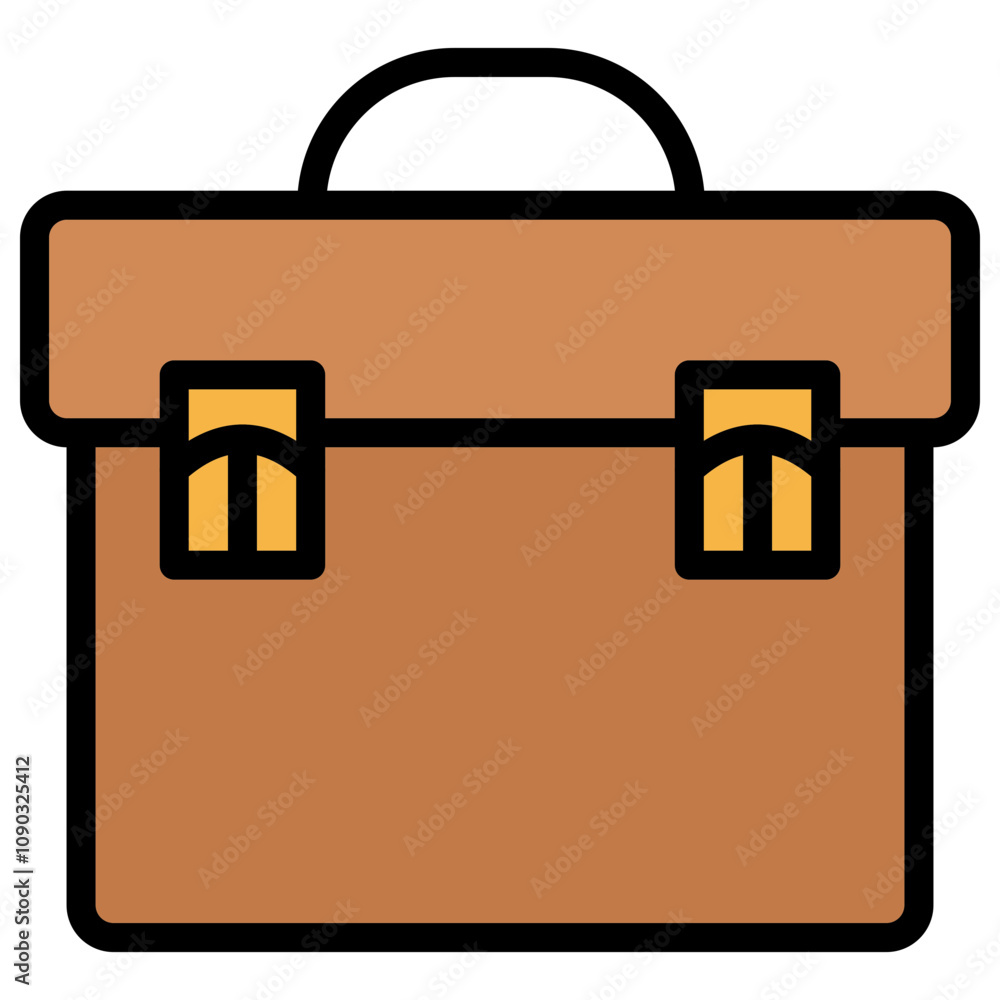 Aufkleber briefcase icon vector image. can be used for documents and files.