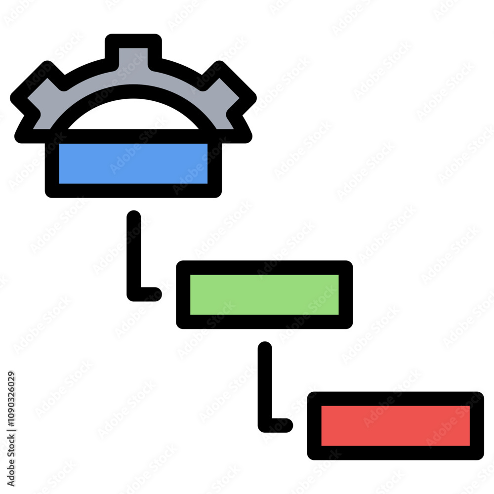 Poster workflow cycle icon vector image. can be used for documents and files.