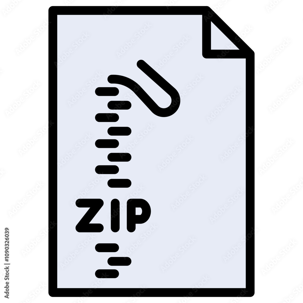 Poster zip icon vector image. can be used for documents and files.