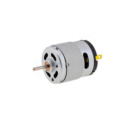 DC Power electric motor. Isolated background