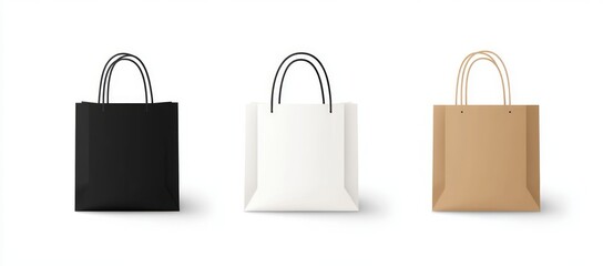 Blank Paper Shopping Bags - Mockup Design