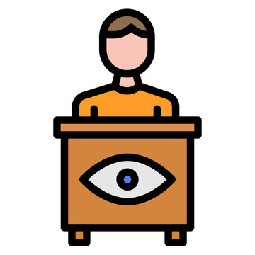 recommend clip art: Male Witness icon vector image. Can be used for Crime Investigation.