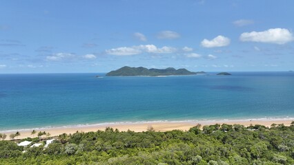 Obraz premium Aerial photo of South Mission Beach Queensland Australia