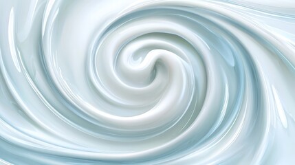 A blue and white swirl of water on a white background