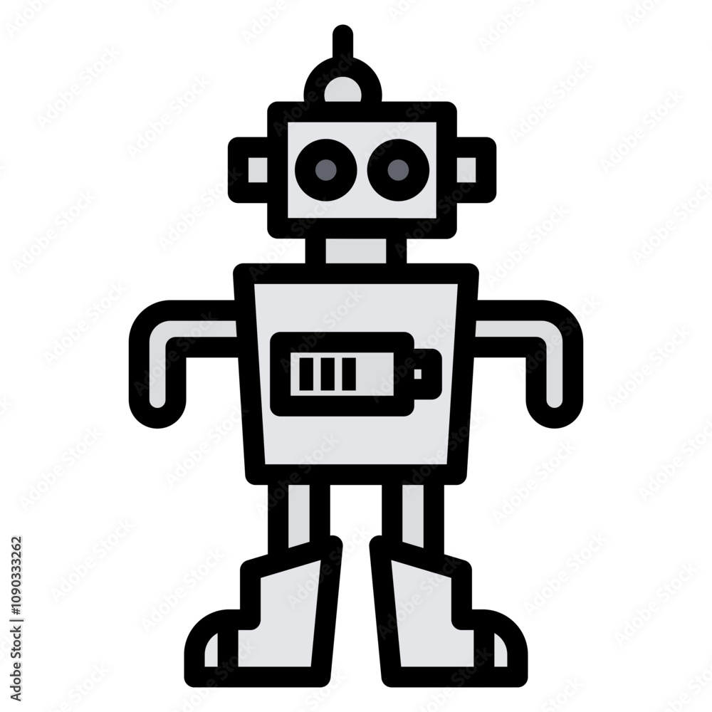 Poster battery icon vector image. can be used for robotics.