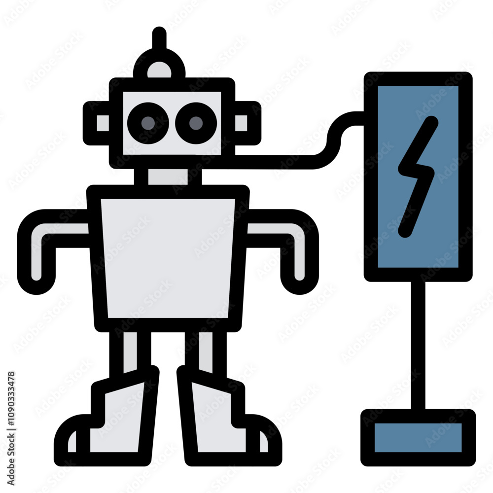 Poster charger icon vector image. can be used for robotics.
