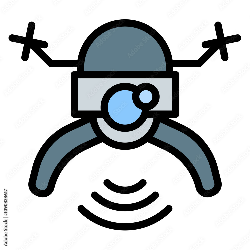 Poster drone icon vector image. can be used for robotics.