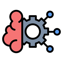 Obraz premium Deep Learning icon vector image. Can be used for Robotics.