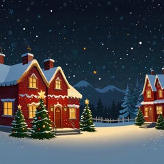 Christmas tree with gifts and decorations