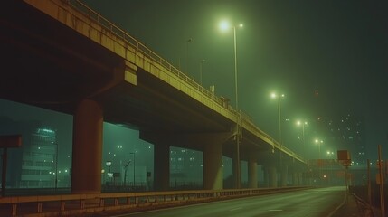 Fototapeta premium Empty express lane on highway during off-peak hours, symbolizing efficiency and opportunity in a calm, uncluttered environment.