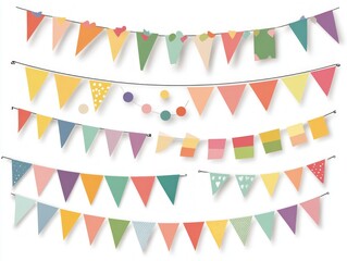 Fototapeta premium Colorful Triangular Party Decorations