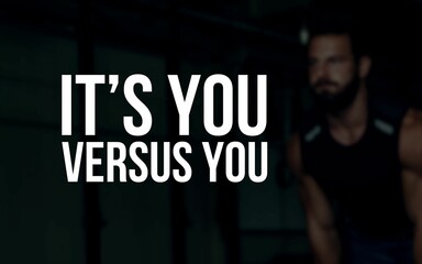 A motivational quote about self-improvement and pushing personal limits in fitness or life.