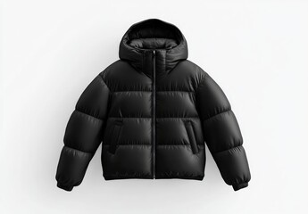 Stylish Black Hooded Puffer Jacket for Winter