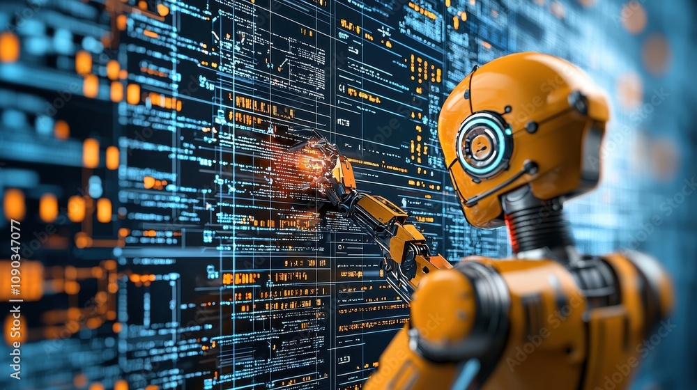 Poster Ai algorithm code disruption due to error lines and red br standards in technology environments an analytical overview