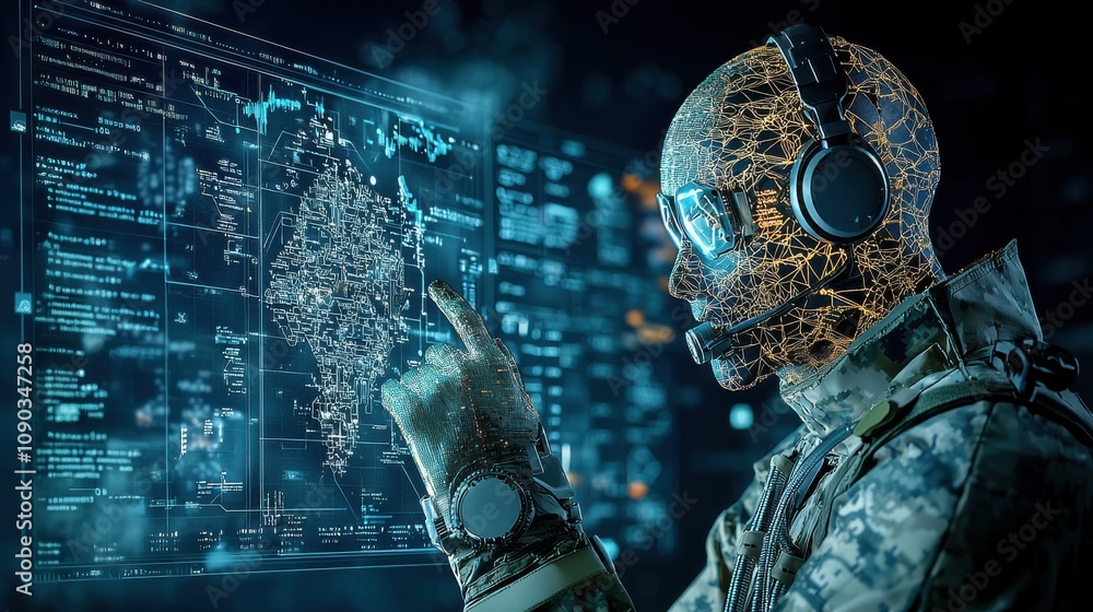 Leinwandbilder Ai security alert on multiple digital screens cybersecurity command center digital interface high-tech environment futuristic viewpoint ai monitoring concept