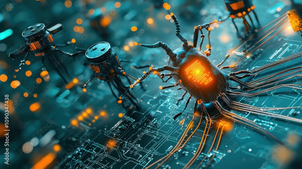 Leinwandbilder Exploring the impact of cyber threats on complex ai neural networks in technological environments a comprehensive analysis