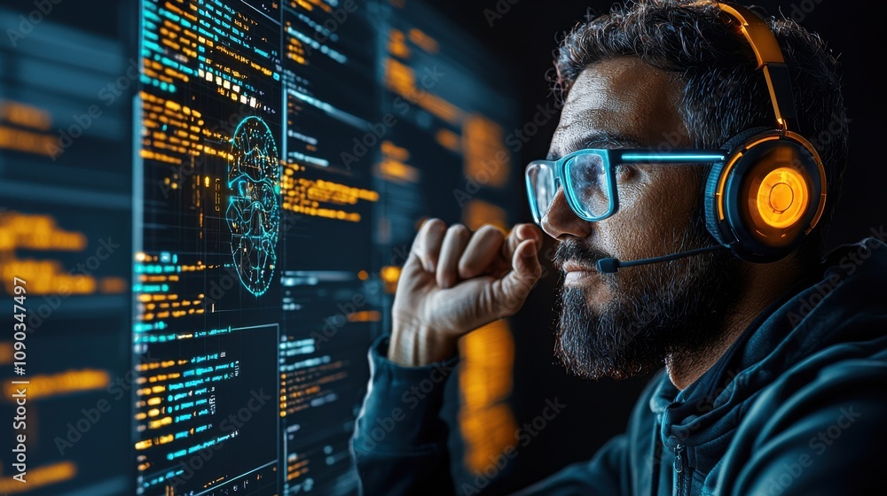 Aufkleber Cybersecurity analyst tracking ai-based malware activities in digital environments a comprehensive overview for it professionals