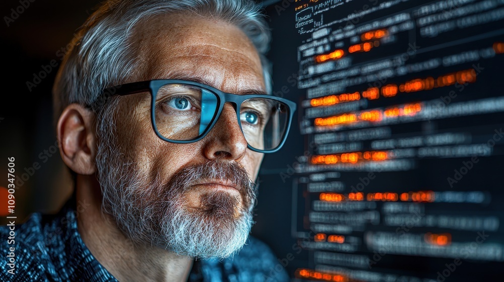 Leinwandbilder Cybersecurity expert analyzing malware attack on ai standards in digital environments insights and implications for future security protocols
