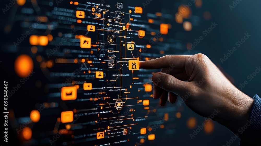 Leinwandbilder Implementing multiple alert icons on ai-powered systems for breach standards enhancing security protocols in technology environments