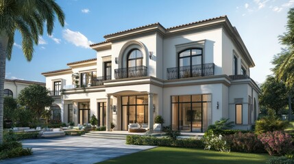 Modern Luxury Villa with a Backyard