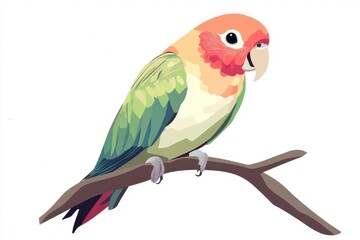 Fototapeta premium blue and yellow macaw on perch